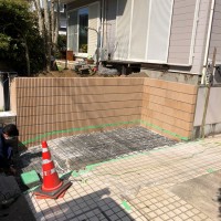 所沢市ブロック塀の補修と土間コンクリート工事4