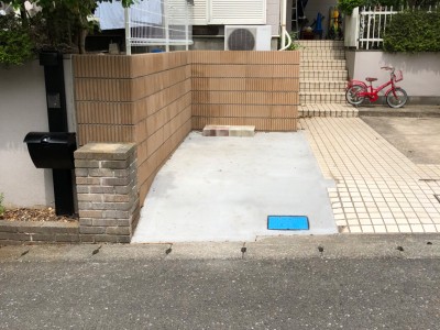 所沢市  土間コンクリート・ブロック塀の補修工事サムネイル