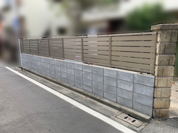 【目隠しフェンス】ふじみ野市のブロック塀フェンス工事サムネイル